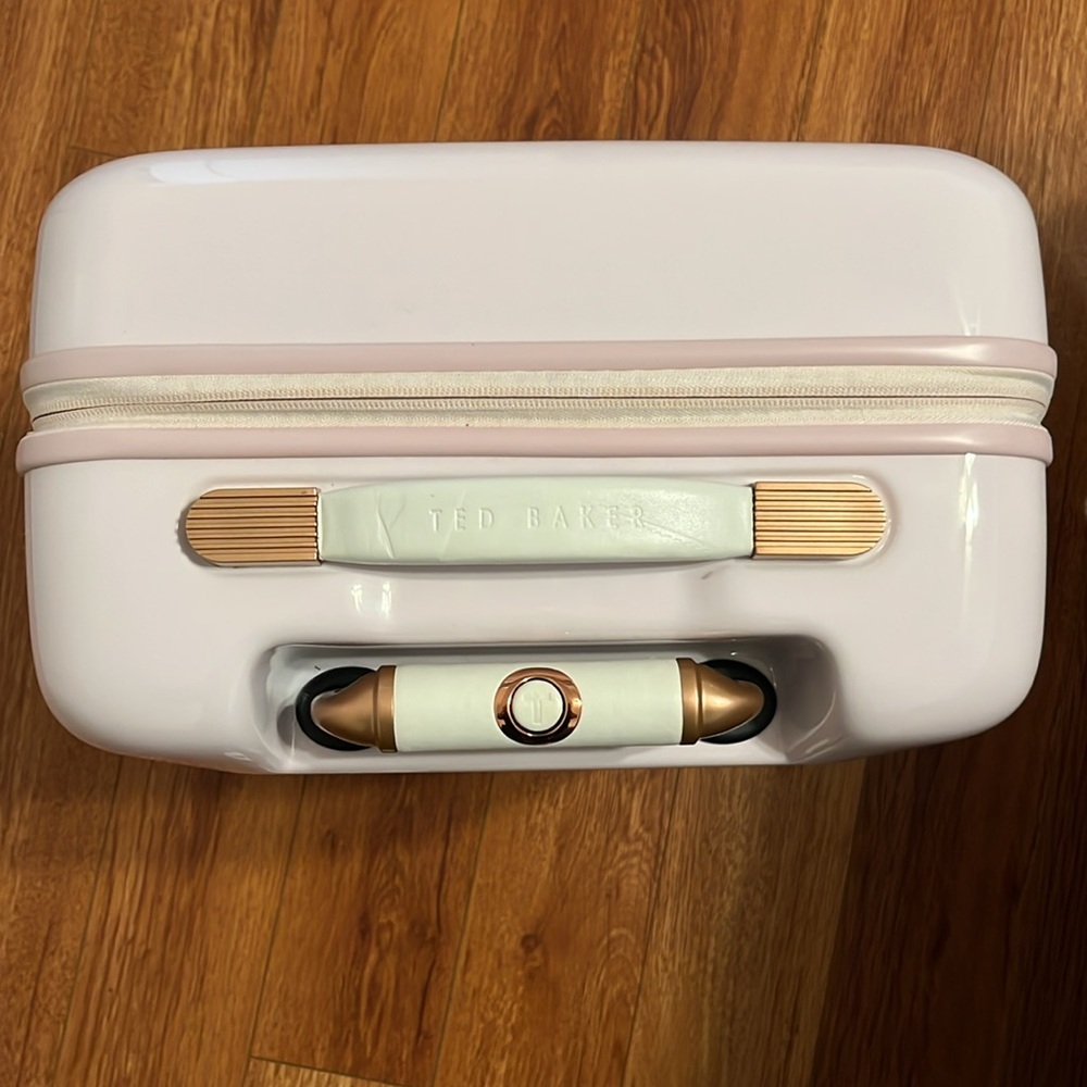 Ted Baker Oriental Blossom Cherry Blossom Pink And White Carry-On Suitcase - Picture 6 of 16